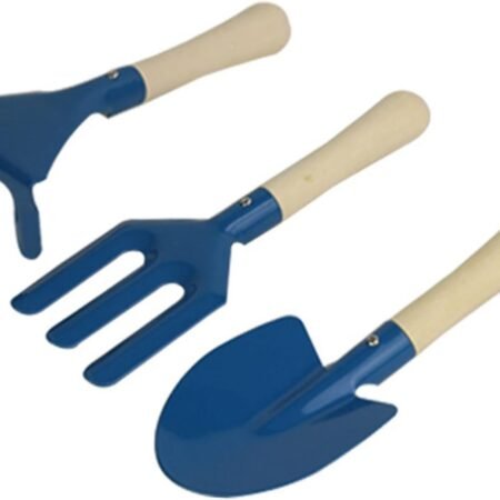 3 Pieces Garden Tool Set, Heavy Duty Gardening Supplies, Multifunctional Portable Outdoor Gardening Hand Tools, Gardening Gifts -Gift for Women and Men (Color : Blue)