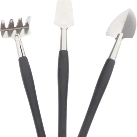 3-Piece Gardening Shovel Set for Planting and Soil Loosening Heavy-Duty Stainless Steel Garden Tools Ergonomic Handles for Outdoor Use