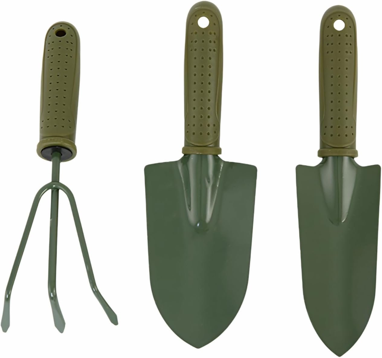 3 in 1 Garden Tool Shovel Set, Heavy Duty A3 Steel Gardening Trowel Kit with Ergonomic Handle, Fit for Potted Plants and Balcony Gardening