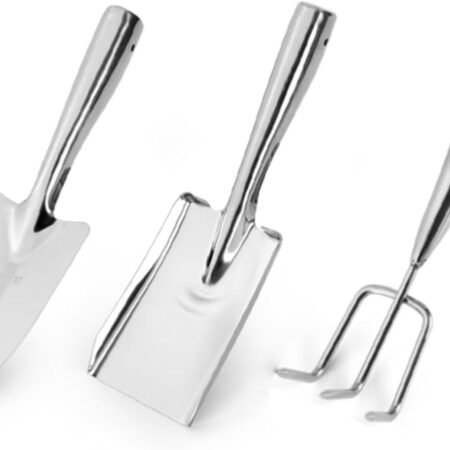 Compact Stainless Steel Garden Tool Set Practical Set of 3 Garden Tool Gardening Supplies Set for Planting Digging Weeding Practical