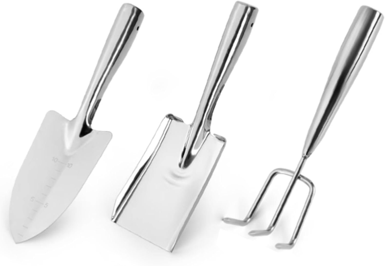 Compact Stainless Steel Garden Tool Set Practical Set of 3 Garden Tool Gardening Supplies Set for Planting Digging Weeding Practical