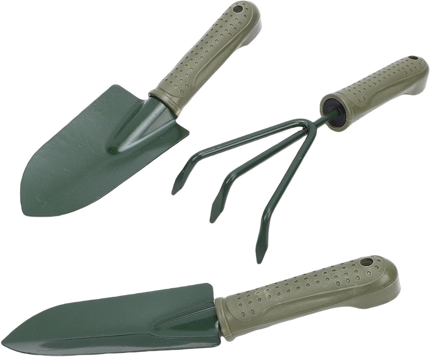 Garden Tool Set, Ergonomic Heavy Duty Digging Planting Set for Garden Yard Premium Iron Handles 3 Piece Hand Tools with Storage Bag - Image 2
