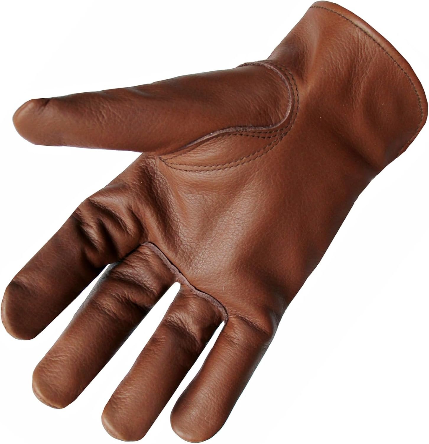 3 Pairs Brown Leather Work Gloves For Men Durable Gardening Gloves Driver Gloves - Image 2
