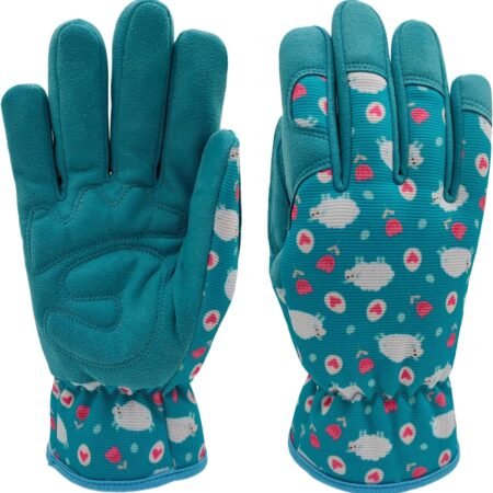 Gardening Gloves for Kids,Toddler,Children,Gift,Cute Pattern,Age3-8 | Canvas,Cute Floral Pattern,Anti-slip Dotted ,Soft Knit Wrist,Gardening Gift for Kid,Toddler,Daily Work,Outdoor Activities