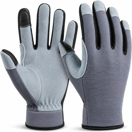 Garden Gloves for Women, Lightweight Deerskin Leather | Touchscreen Fingertips, Flexible Fit and Level 3 Dexterity, for Planting, Pruning, Potting, Weeding and Yard Work