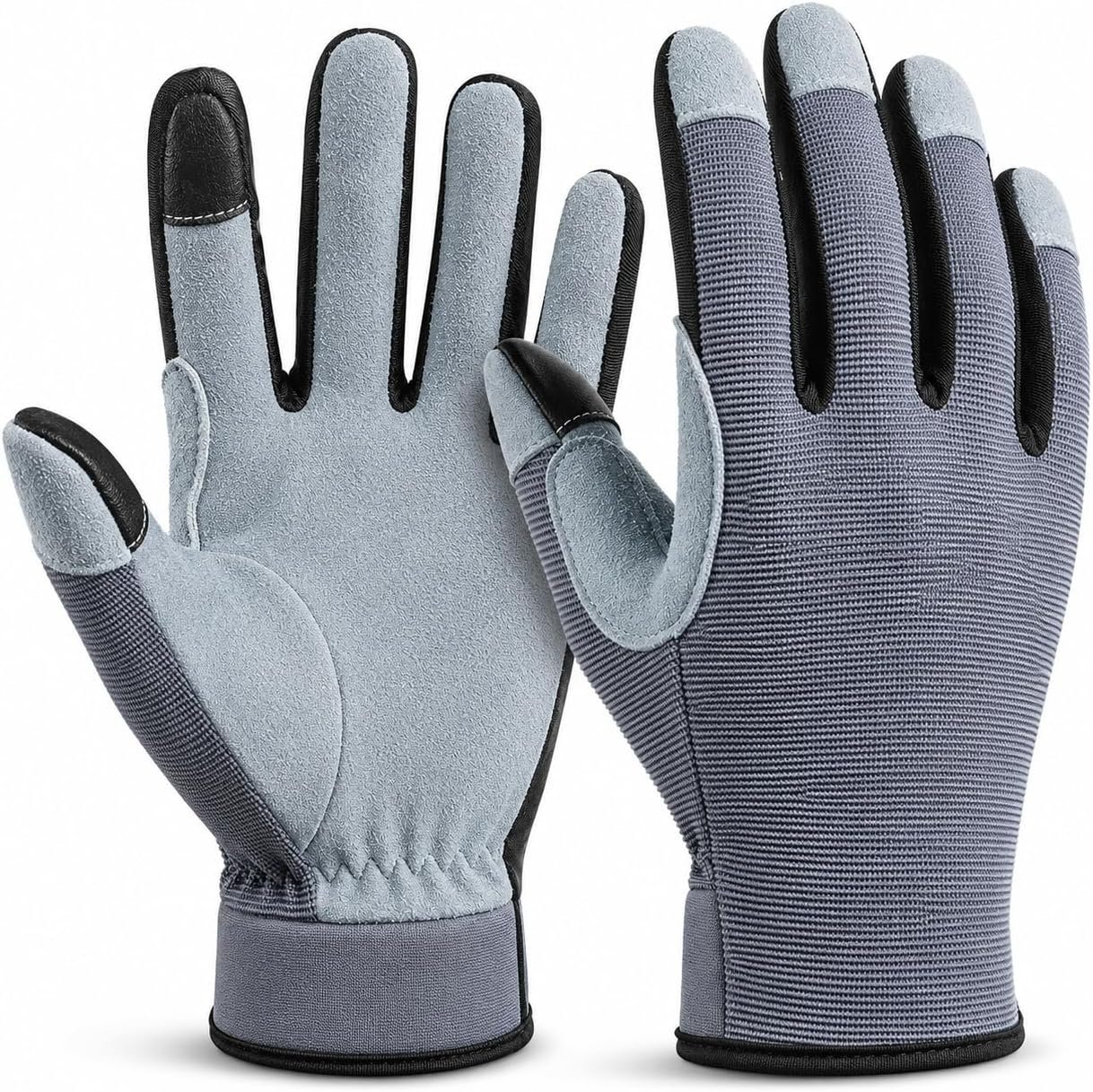 Garden Gloves for Women, Lightweight Deerskin Leather | Touchscreen Fingertips, Flexible Fit and Level 3 Dexterity, for Planting, Pruning, Potting, Weeding and Yard Work