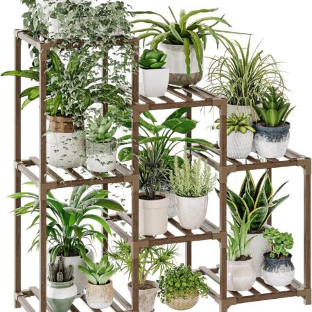 Plant Stand Indoor Plant Shelf Outdoor Wood Plant Rack for Multiple Plants 3 Tiers Ladder Plant Pot Holder for Living Room Patio  Home Decor for Gardening